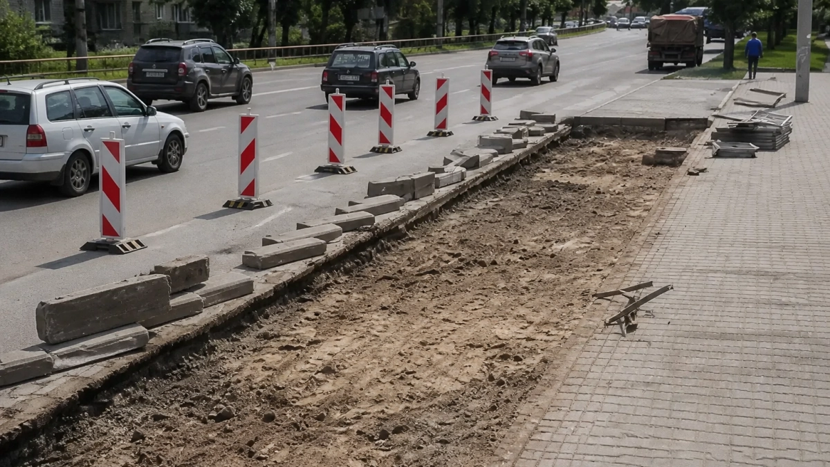 Вокруг площади Жукова в Рыбинске уложат плиточный тротуар